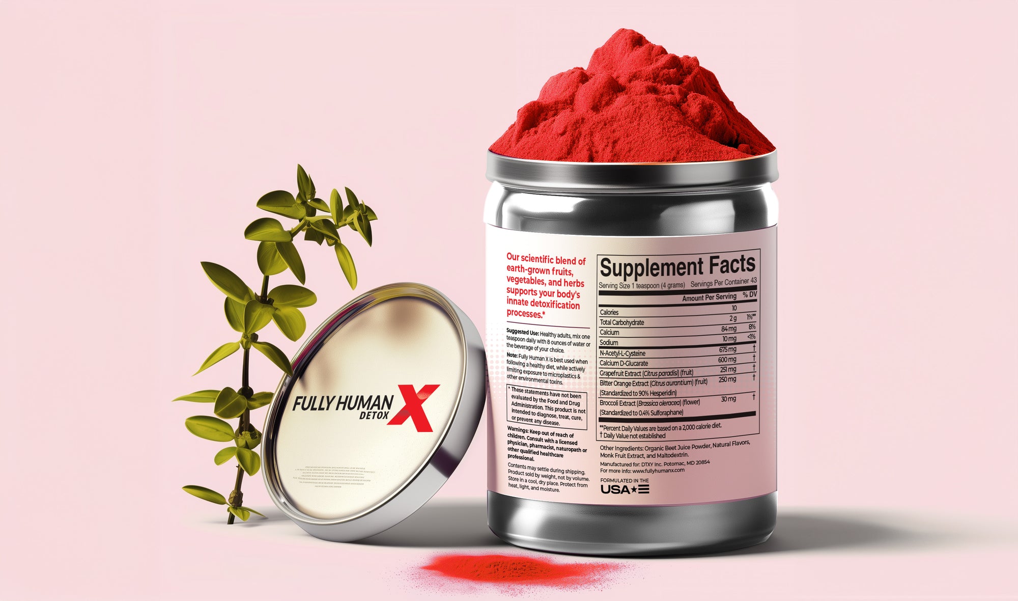 Fully Human X: Naturally Reduce the Harmful Impact of Microplastics and Heavy Metals